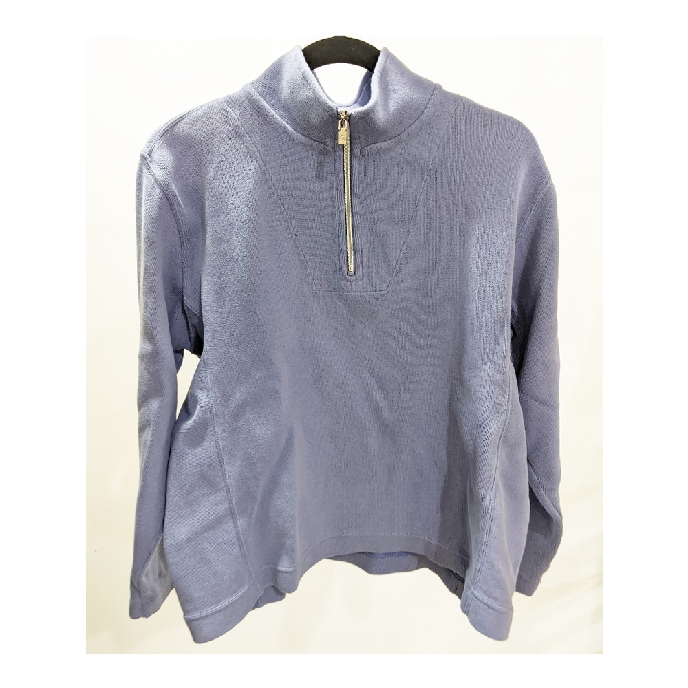 Tommy Bahama violet 3/4 zip pullover. Size L.